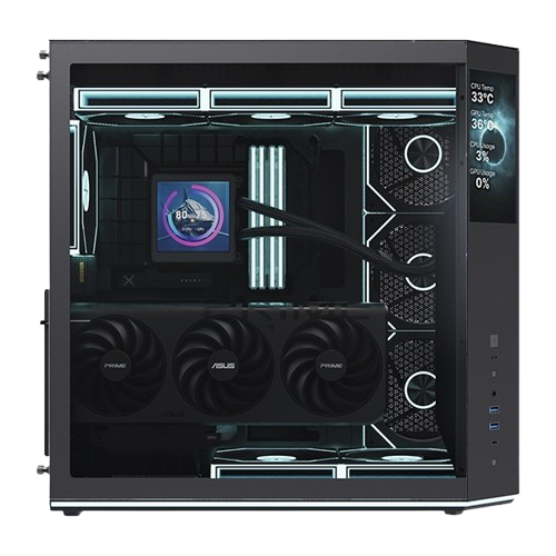 [ABKO] UD51L 엑시드 LCD 강화유리 ARGB BTF [미들타워] [블랙]