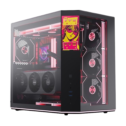 [ABKO] UD51L 엑시드 LCD 강화유리 ARGB BTF [미들타워] [블랙]