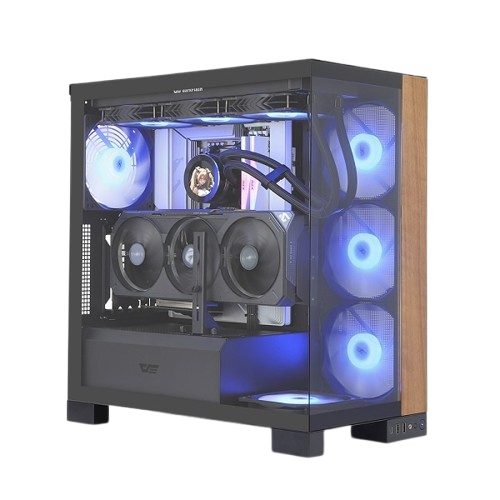 [darkFlash] DS900XL 우드 ARGB [미들타워] [블랙]