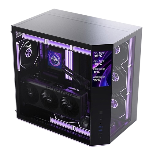 [ABKO] UD51L 엑시드 LCD 강화유리 ARGB BTF [미들타워] [블랙]