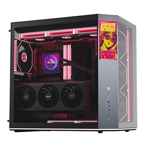 [ABKO] UD51L 엑시드 LCD 강화유리 ARGB BTF [미들타워] [블랙]